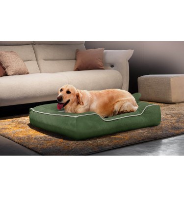 Hundebett & Katzenbett 100x80 cm Grün-Beige | Modell Bonnie | Wozimo