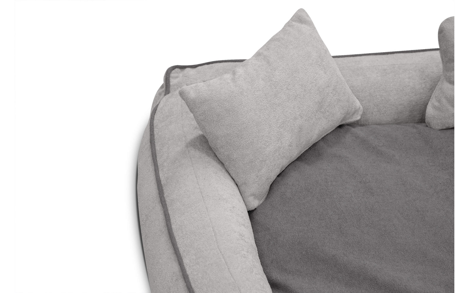 Hundebett / Katzenbett 100 x 80 cm hellgrau + grau BONNIE