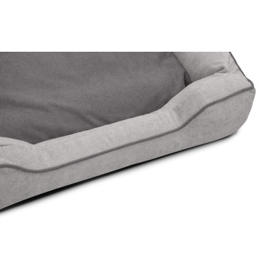 Hundebett / Katzenbett 100 x 80 cm hellgrau + grau BONNIE