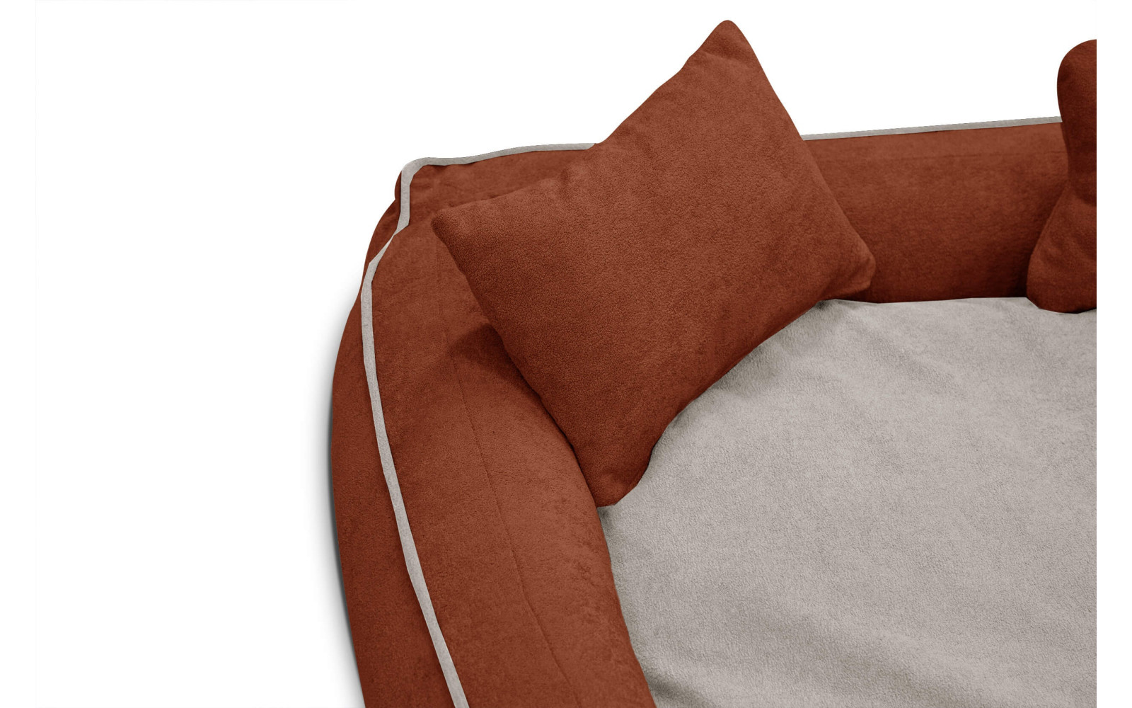 Tierbett Bonnie 100x80 cm rot-hellbeige kaufen | Wozimo