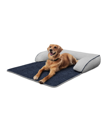 Hundebett & Katzenbett 100x120 cm Blau-Grau | Modell Dina | Wozimo