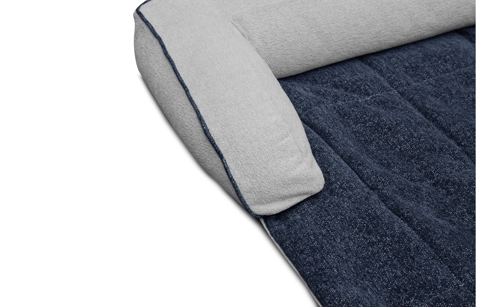Hundebett & Katzenbett 100x120 cm Blau-Grau | Modell Dina | Wozimo