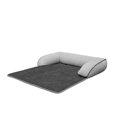 Hundebett / Katzenbett 100 x 120 cm dunkelgrau + hellgrau DINA