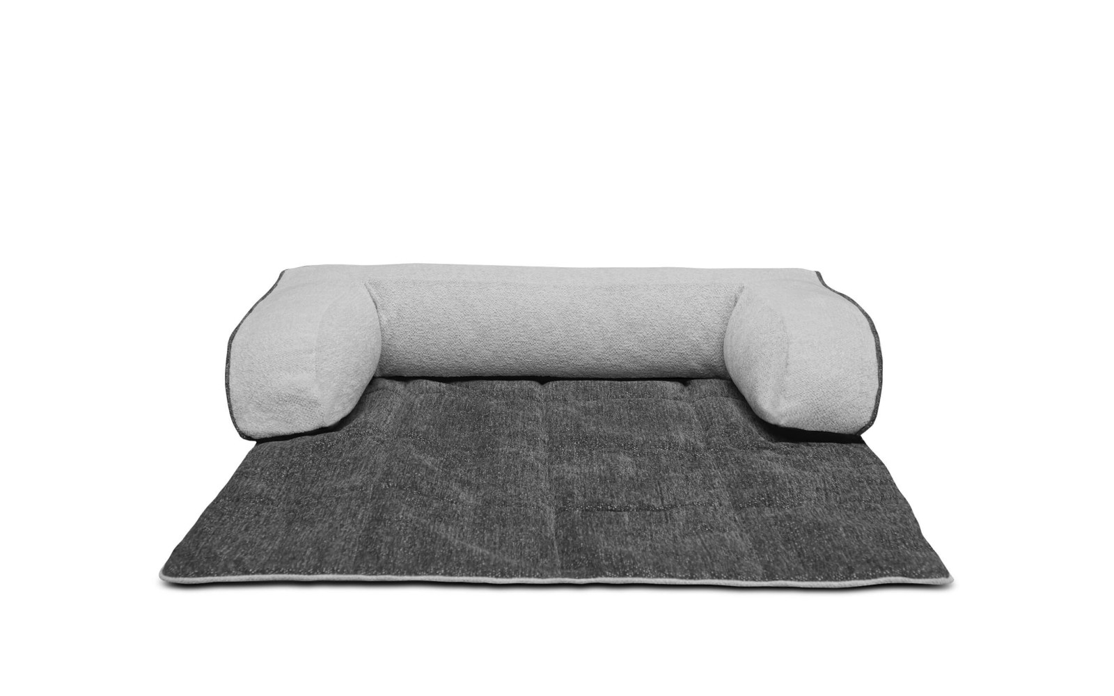 Hundebett / Katzenbett 100 x 120 cm dunkelgrau + hellgrau DINA