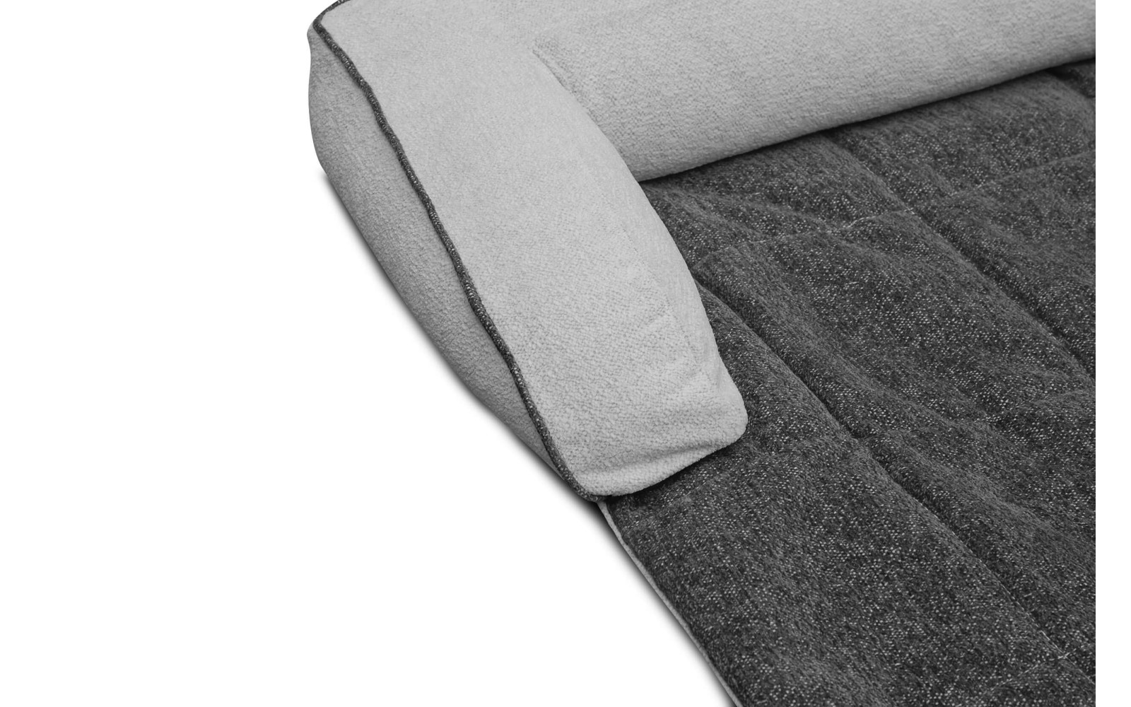 Hundebett / Katzenbett 100 x 120 cm dunkelgrau + hellgrau DINA