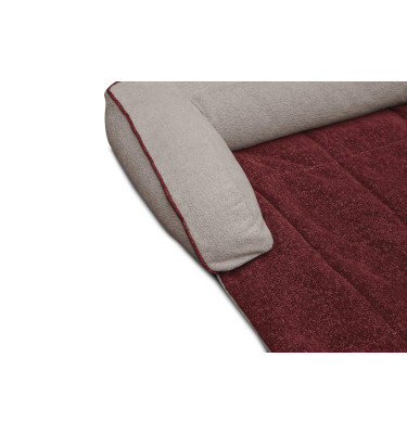 Hundebett / Katzenbett 100 x 120 cm rot + beige DINA