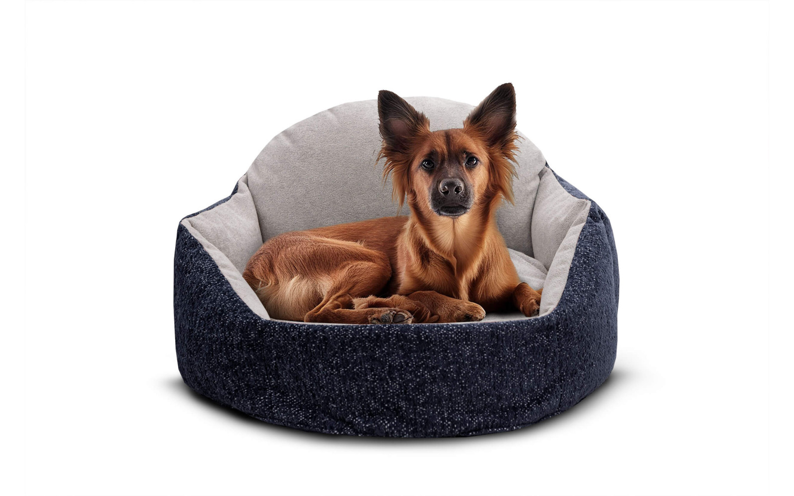 Tierbett Mickey 70x55 cm blau-hellgrau | Wozimo