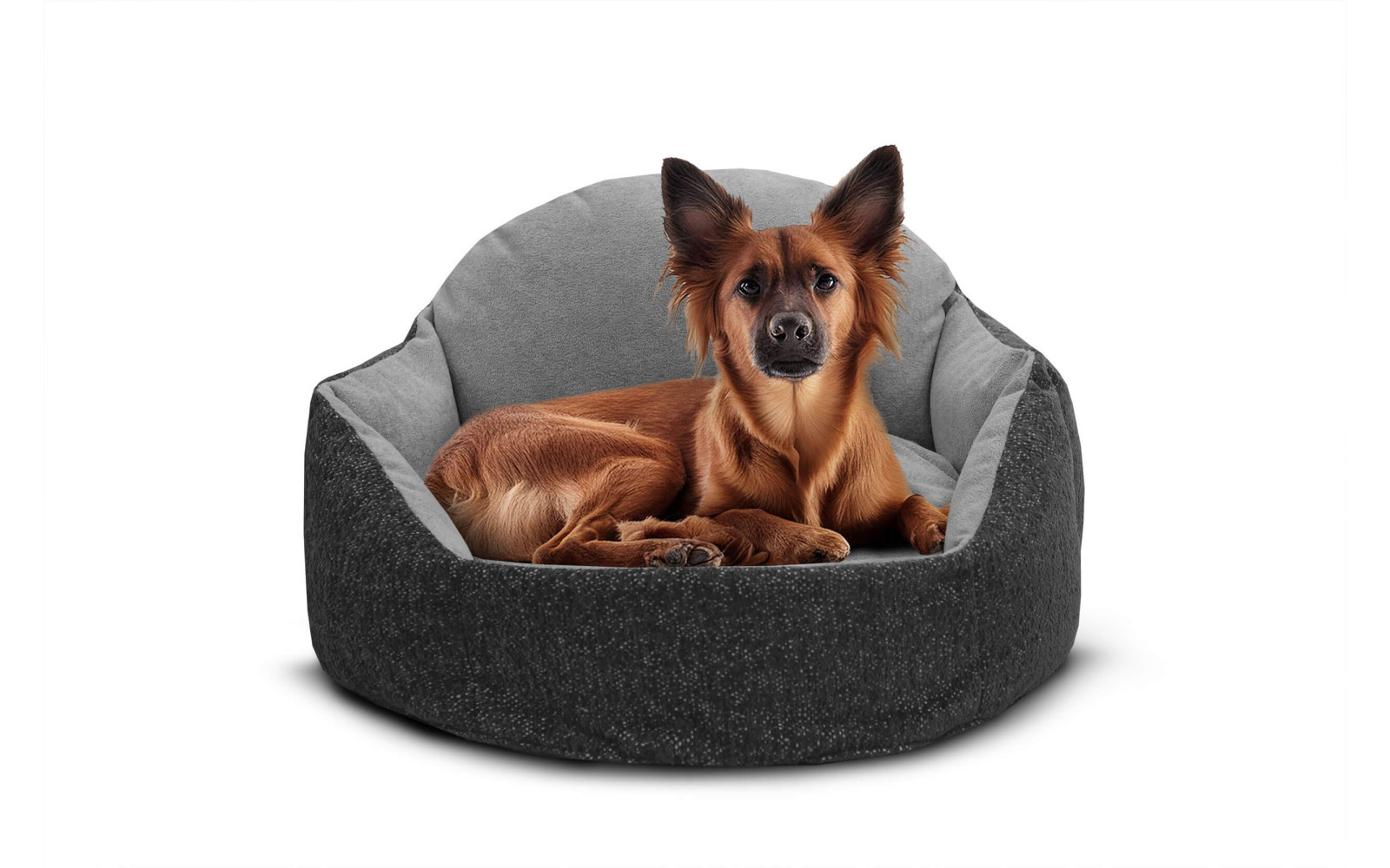 Hundebett & Katzenbett 70x55 cm Dunkelgrau | Modell Mickey | Wozimo
