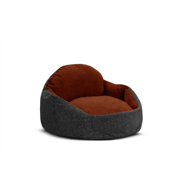 Hundebett & Katzenbett 70x55 cm Grau-Rot | Modell Mickey | Wozimo