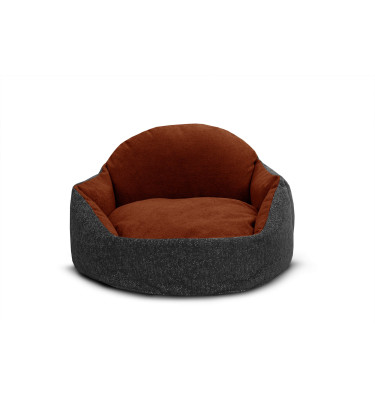 Hundebett & Katzenbett 70x55 cm Grau-Rot | Modell Mickey | Wozimo