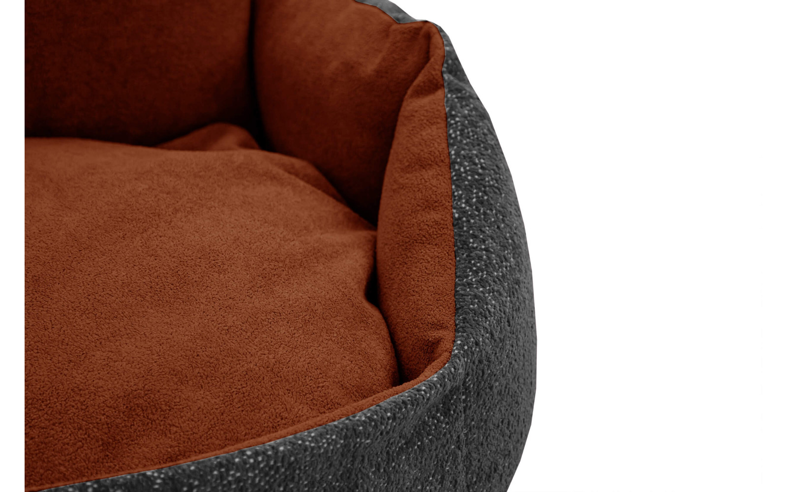 Hundebett & Katzenbett 70x55 cm Grau-Rot | Modell Mickey | Wozimo