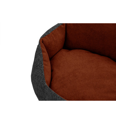 Hundebett & Katzenbett 70x55 cm Grau-Rot | Modell Mickey | Wozimo