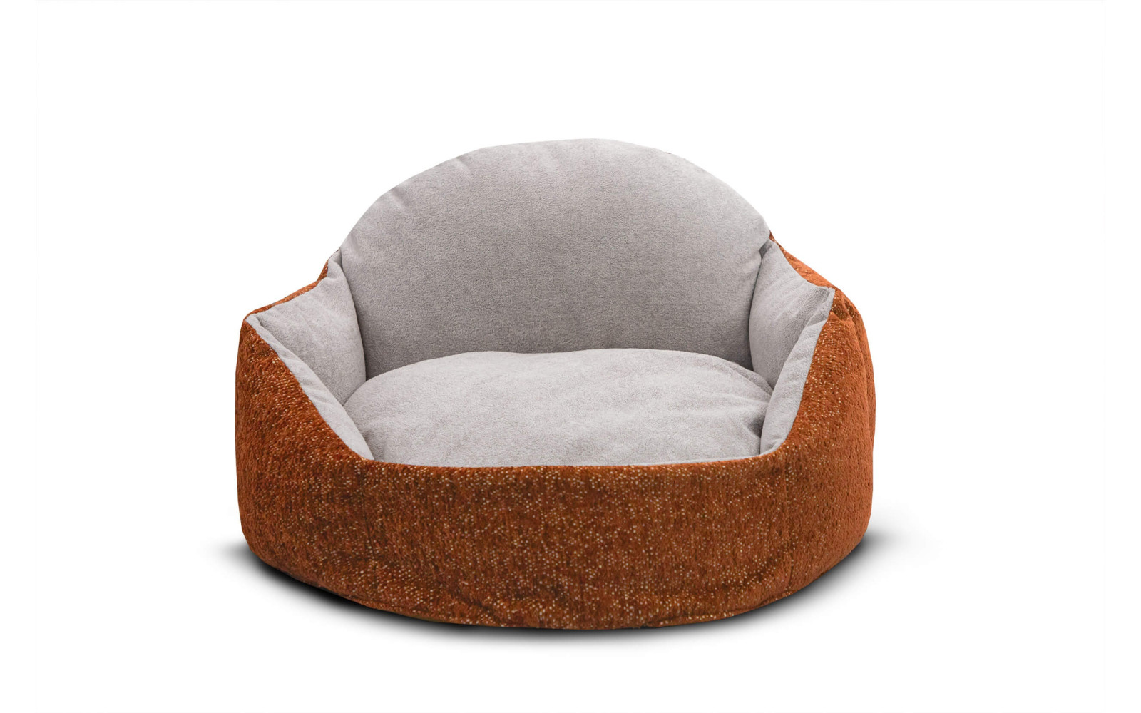 Hundebett & Katzenbett 70x55 cm Orange-Grau | Modell Mickey | Wozimo