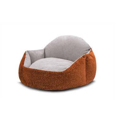 Hundebett & Katzenbett 70x55 cm Orange-Grau | Modell Mickey | Wozimo