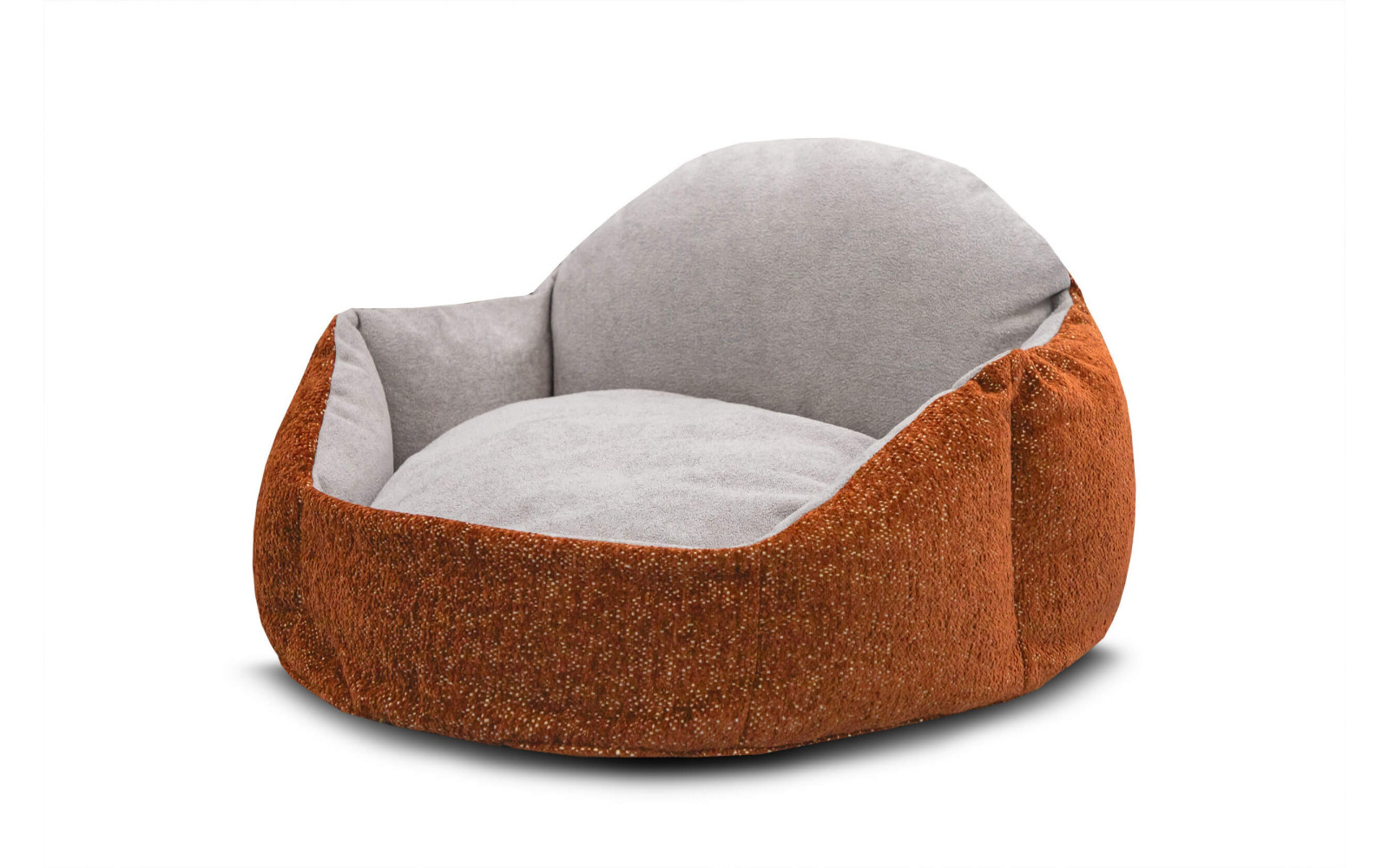 Hundebett & Katzenbett 70x55 cm Orange-Grau | Modell Mickey | Wozimo