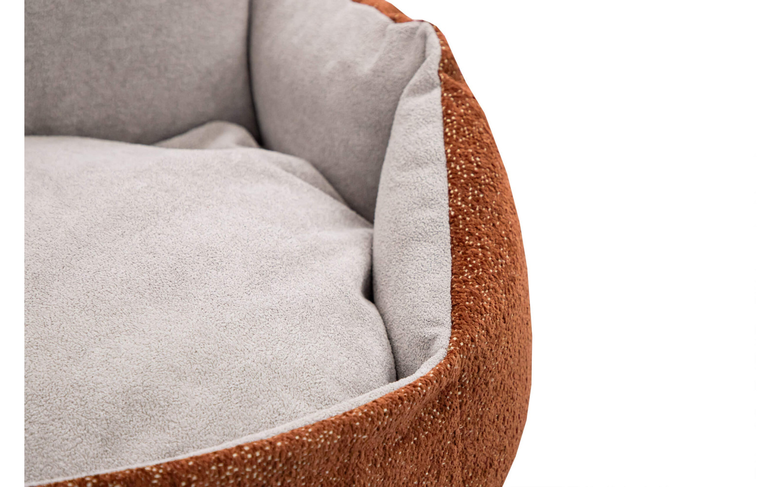 Hundebett & Katzenbett 70x55 cm Orange-Grau | Modell Mickey | Wozimo