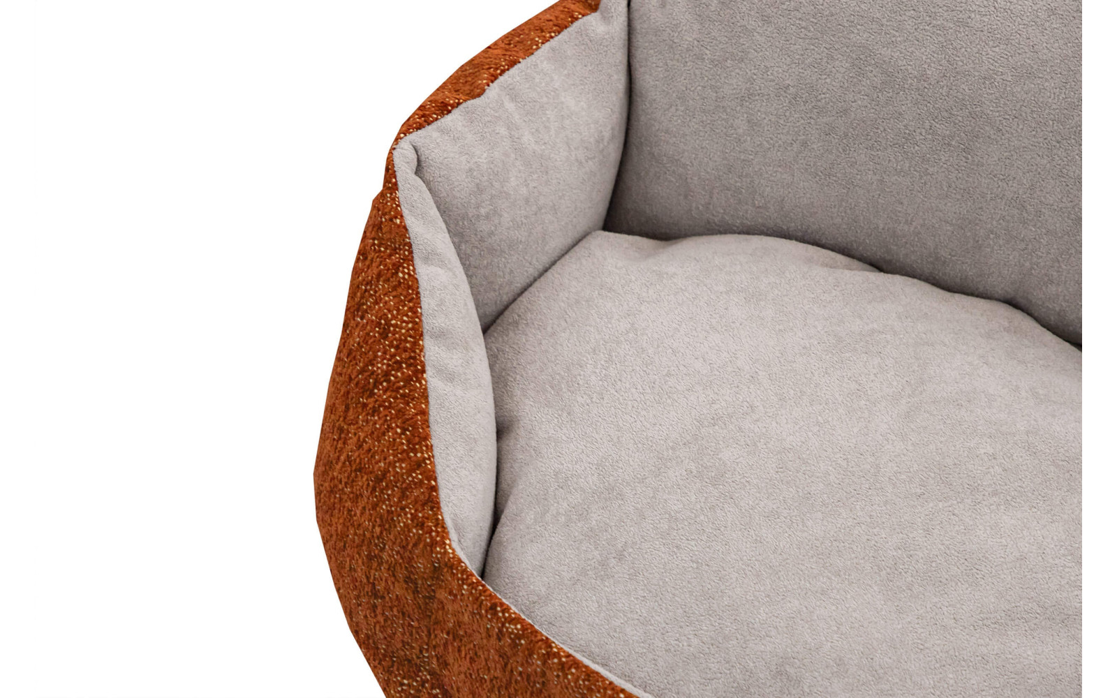 Hundebett & Katzenbett 70x55 cm Orange-Grau | Modell Mickey | Wozimo