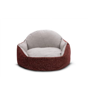 Hundebett & Katzenbett 70x55 cm Rot-Grau | Modell Mickey | Wozimo