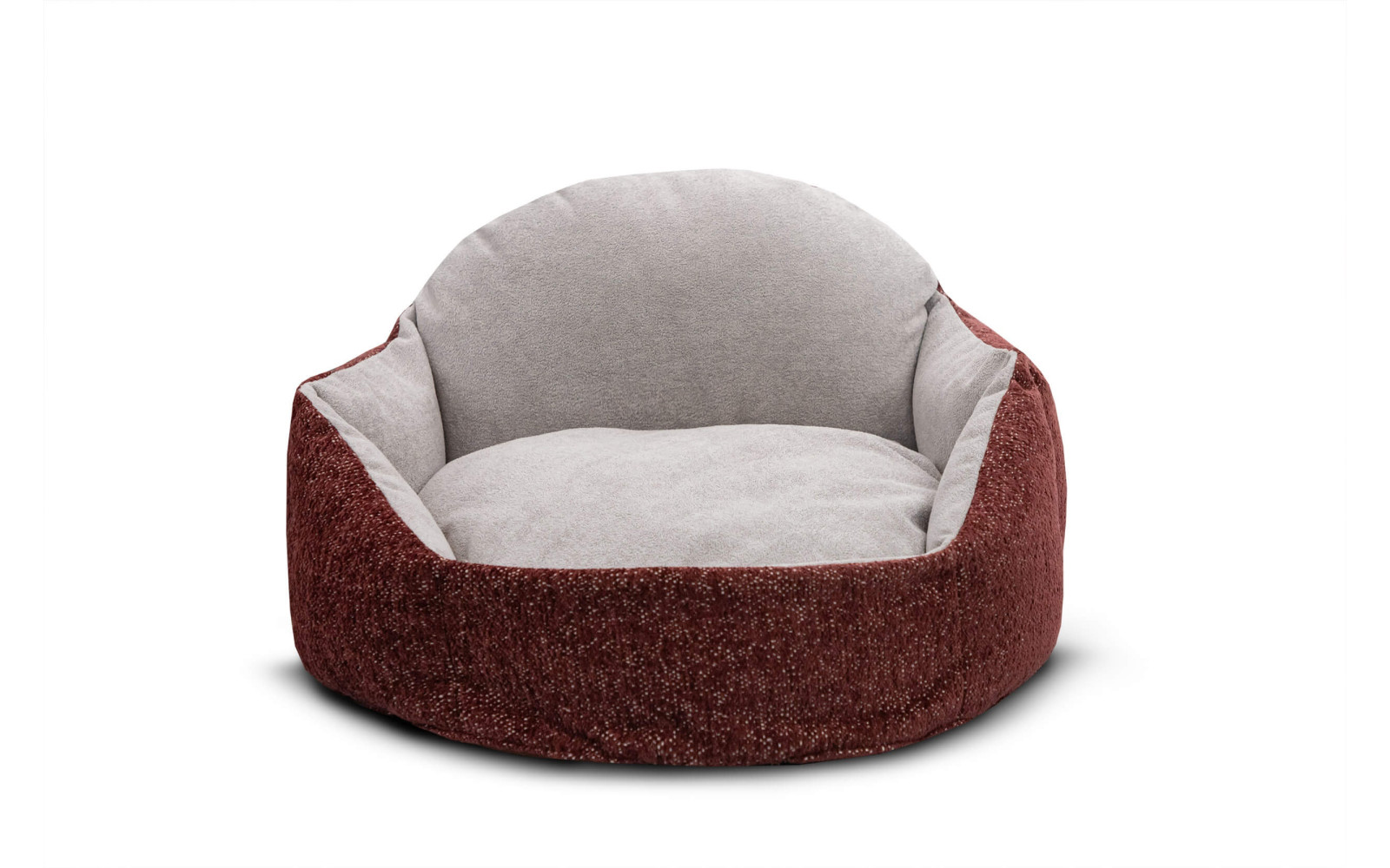 Hundebett & Katzenbett 70x55 cm Rot-Grau | Modell Mickey | Wozimo