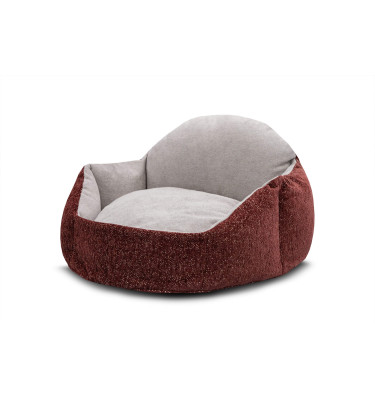 Hundebett & Katzenbett 70x55 cm Rot-Grau | Modell Mickey | Wozimo