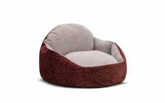 Hundebett / Katzenbett 70 x 55 cm rot + hellgrau MICKEY