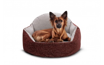 Hundebett / Katzenbett 70 x 55 cm rot + hellgrau MICKEY