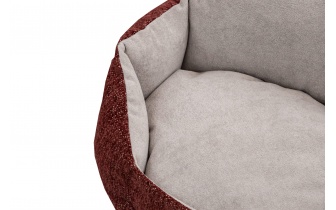 Hundebett / Katzenbett 70 x 55 cm rot + hellgrau MICKEY