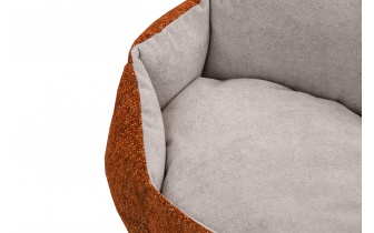Hundebett / Katzenbett 70 x 55 cm orange + hellgrau MICKEY
