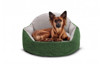 Hundebett / Katzenbett 70 x 55 cm grün + hellgrau MICKEY