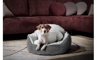 Hundebett / Katzenbett 70 x 55 cm grau + hellgrau MICKEY
