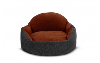 Hundebett / Katzenbett 70 x 55 cm dunkelgrau + rot MICKEY