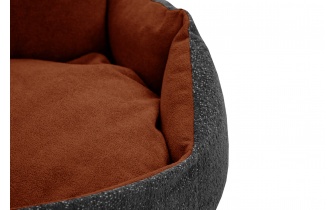 Hundebett / Katzenbett 70 x 55 cm dunkelgrau + rot MICKEY