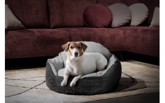Hundebett / Katzenbett 70 x 55 cm dunkelgrau + grau MICKEY