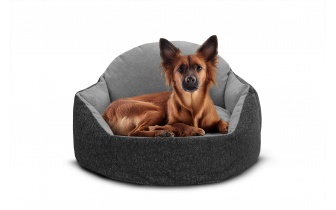 Hundebett / Katzenbett 70 x 55 cm dunkelgrau + grau MICKEY