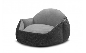 Hundebett / Katzenbett 70 x 55 cm dunkelgrau + grau MICKEY