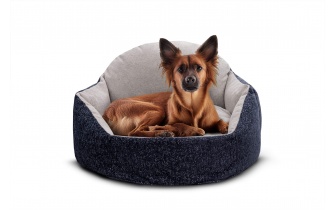 Hundebett / Katzenbett 70 x 55 cm blau + hellgrau MICKEY