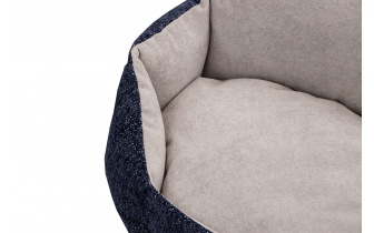 Hundebett / Katzenbett 70 x 55 cm blau + hellgrau MICKEY