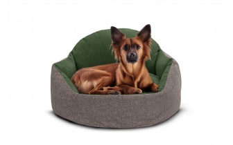 Hundebett / Katzenbett 70 x 55 cm beige + grün MICKEY