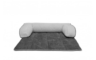 Hundebett / Katzenbett 100 x 120 cm dunkelgrau + hellgrau DINA