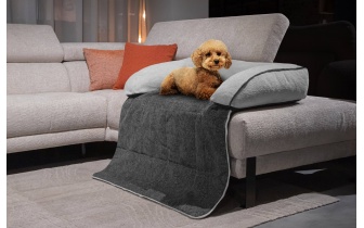 Hundebett / Katzenbett 100 x 120 cm dunkelgrau + hellgrau DINA