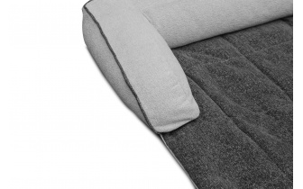 Hundebett / Katzenbett 100 x 120 cm dunkelgrau + hellgrau DINA