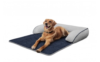 Hundebett / Katzenbett 100 x 120 cm blau + hellgrau DINA