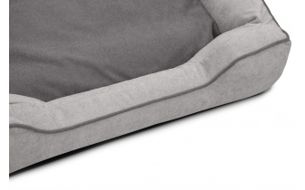 Hundebett / Katzenbett 100 x 80 cm hellgrau + grau BONNIE