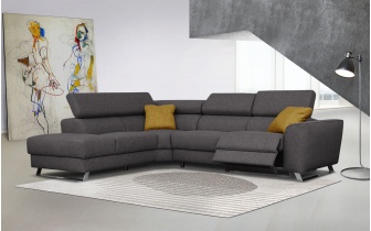 Ecksofa links mit Relaxfunktion 5-Sitzer STEGEN