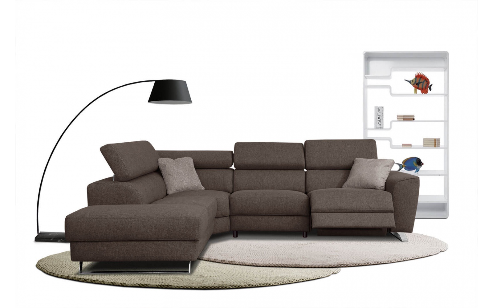 Ecksofa links mit Relaxfunktion 5-Sitzer STEGEN