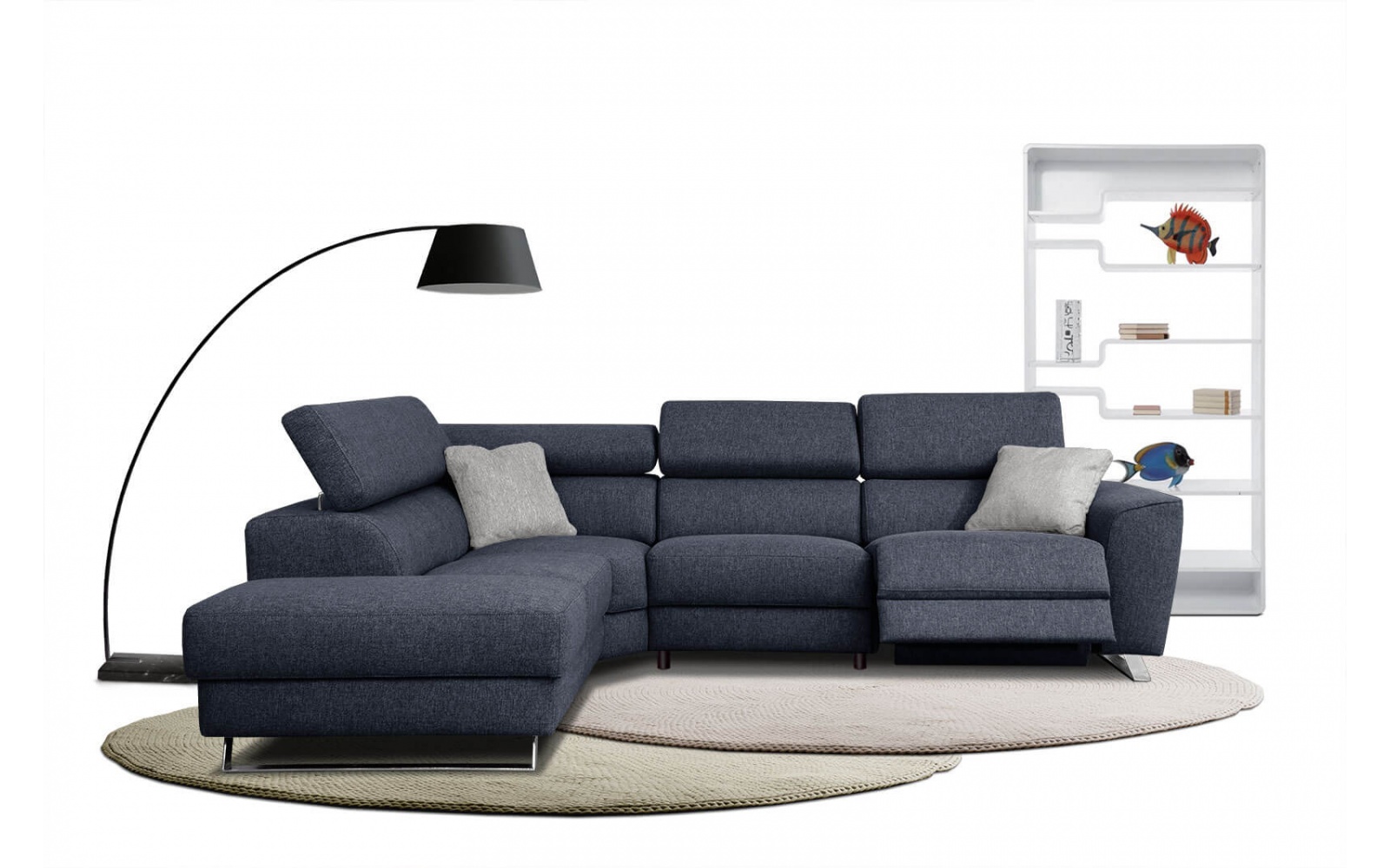 Ecksofa links mit Relaxfunktion 5-Sitzer STEGEN