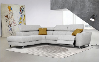 Ecksofa links mit Relaxfunktion 5-Sitzer STEGEN