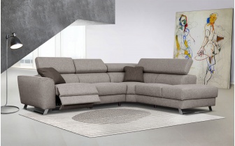 Ecksofa rechts mit Relaxfunktion 5-Sitzer STEGEN