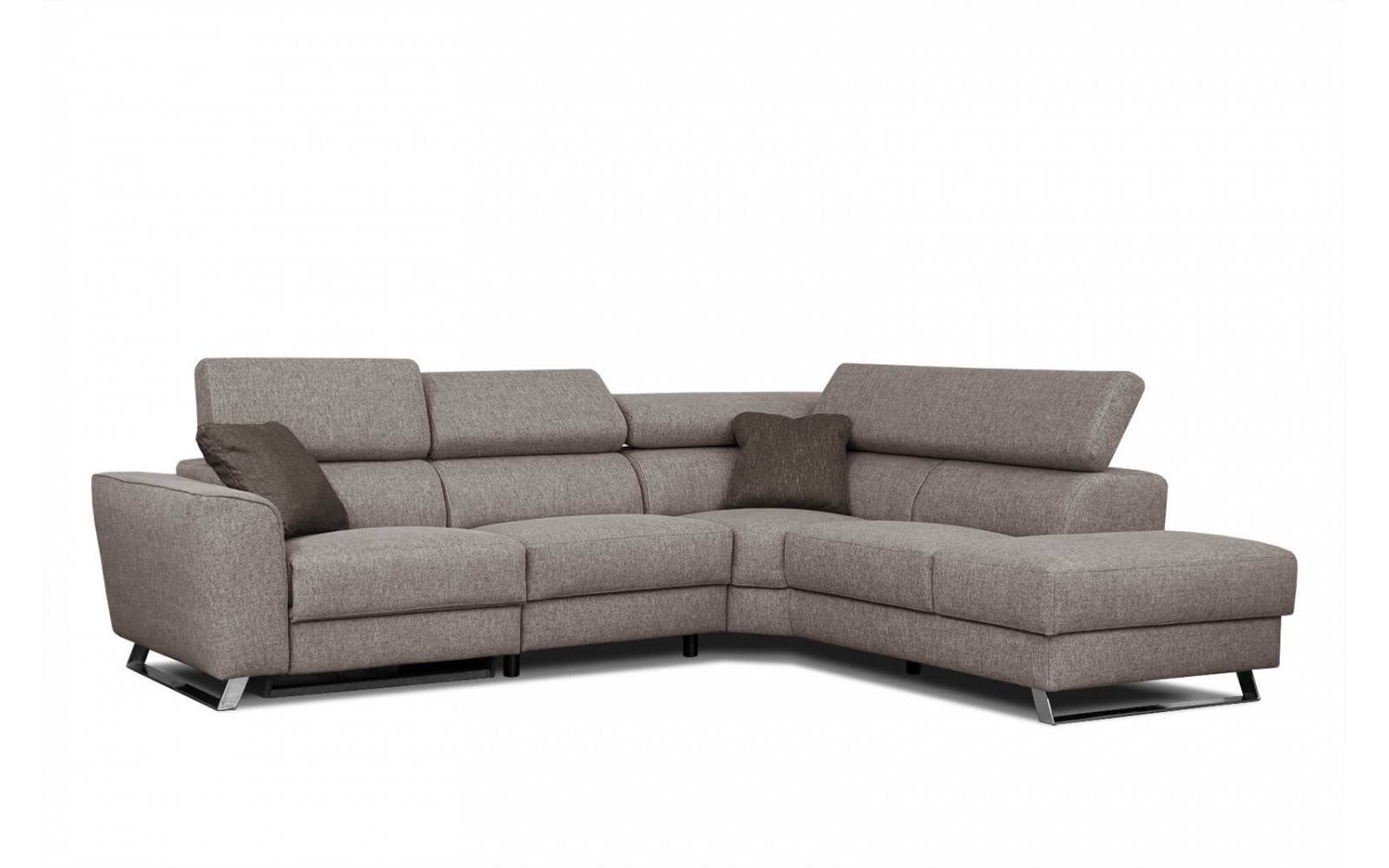 Ecksofa rechts mit Relaxfunktion 5-Sitzer STEGEN
