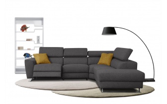 Ecksofa rechts mit Relaxfunktion 5-Sitzer STEGEN
